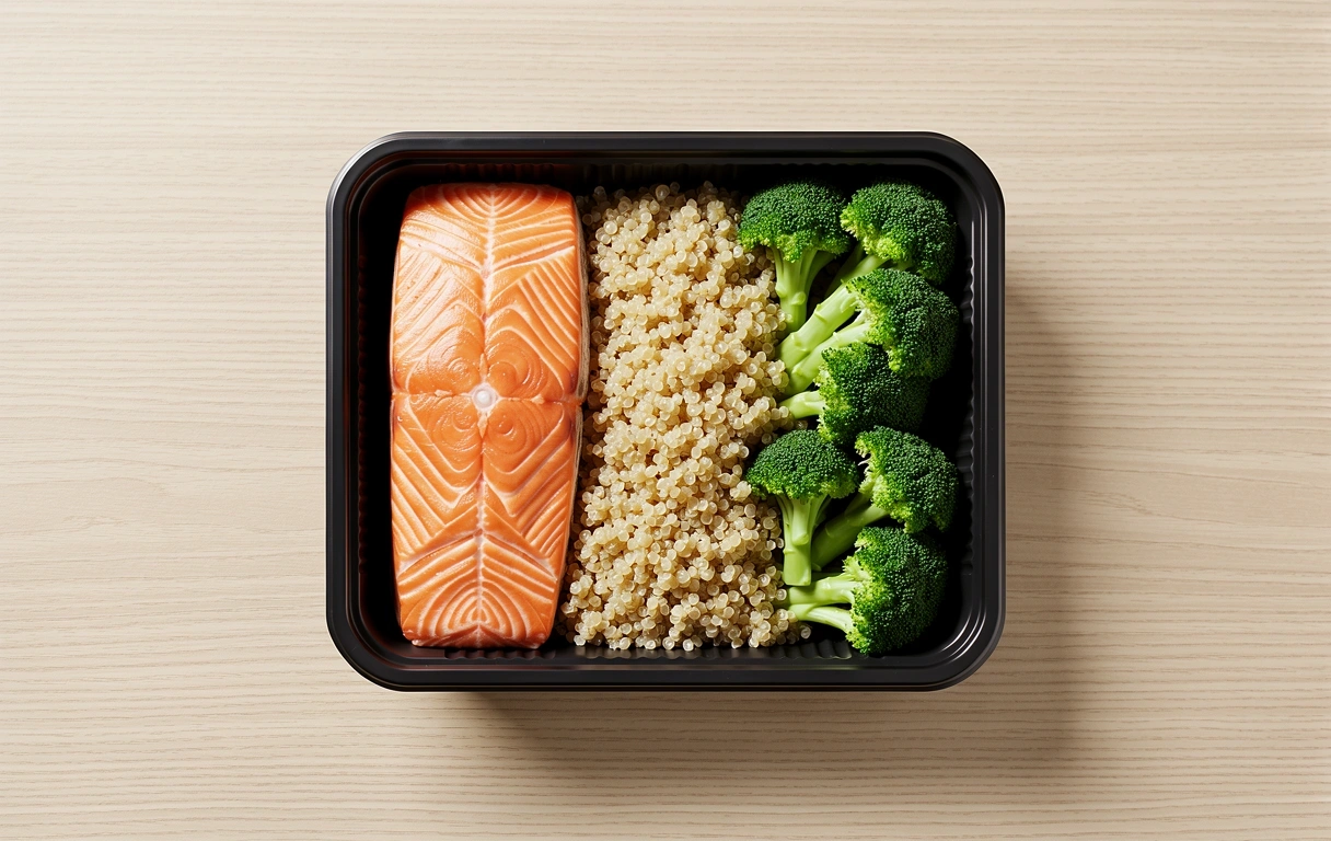 Premium healthy meal delivery display