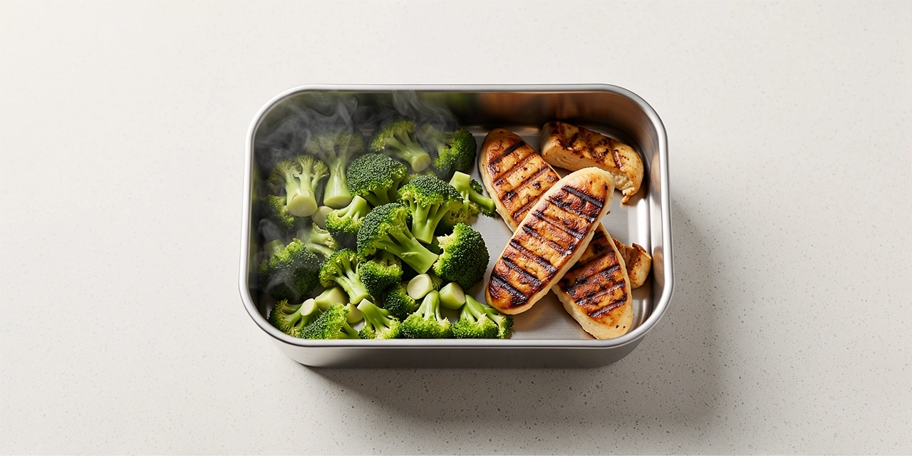 Healthy balanced meal preparation